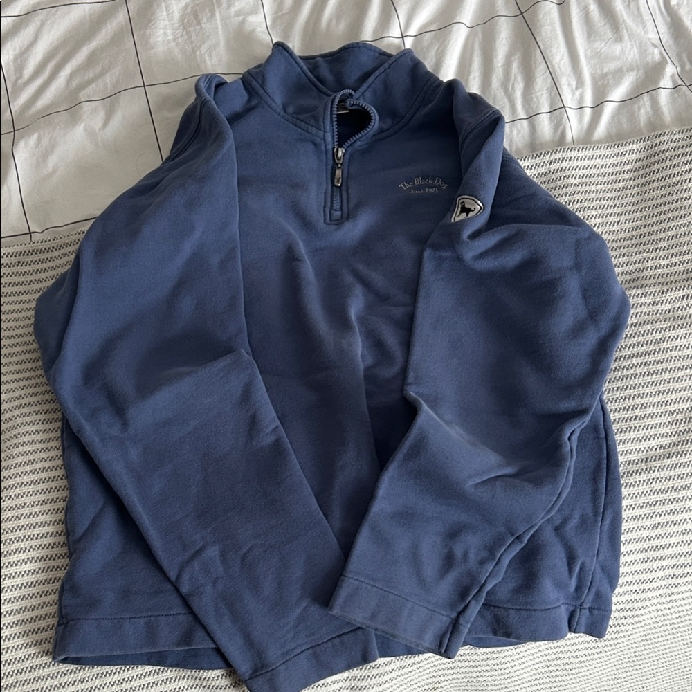 The Black Dog Navy Zip-Up Sweater